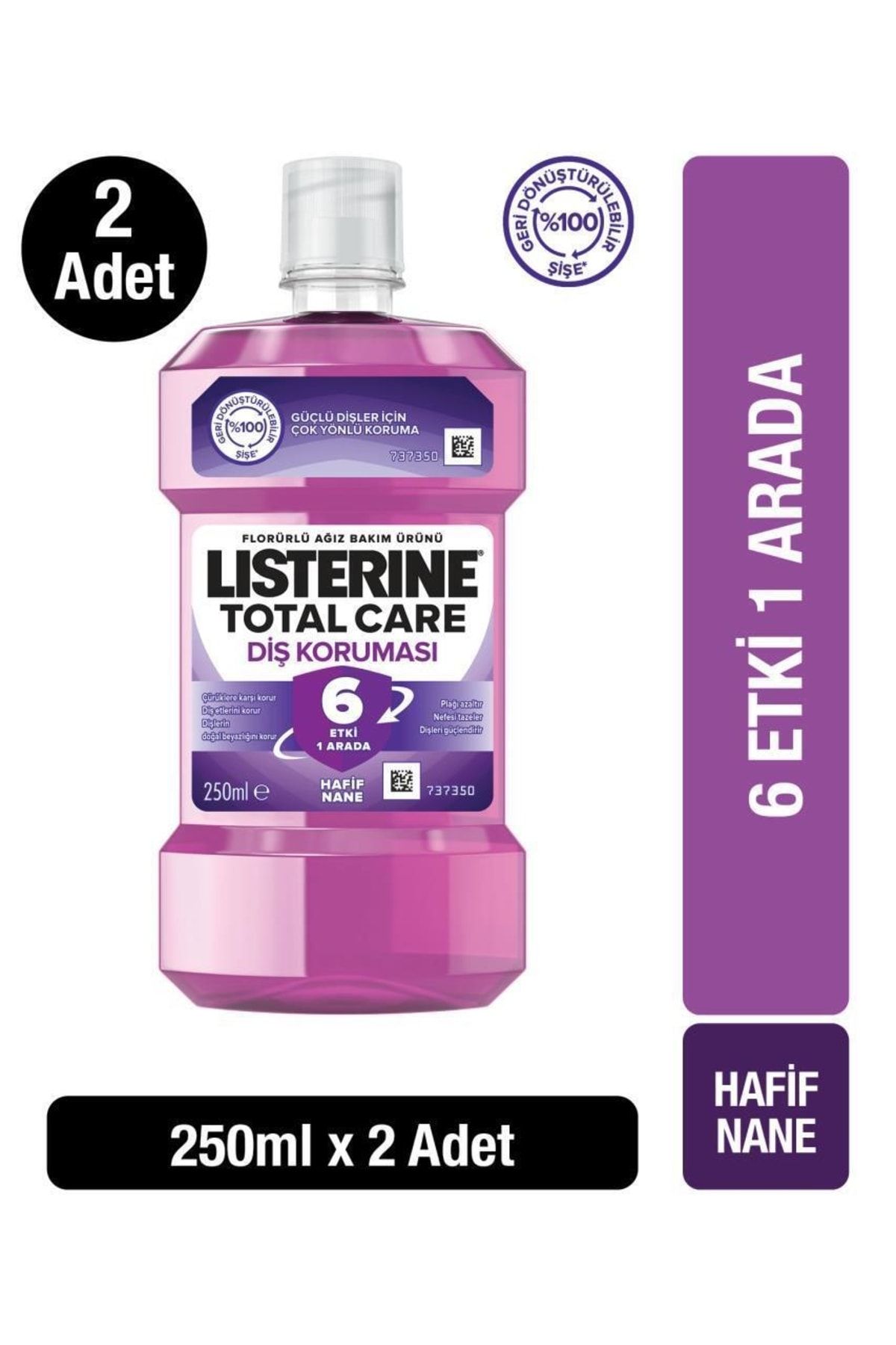 Listerine Total Care Ağız Bakım Suyu 250 ml X2