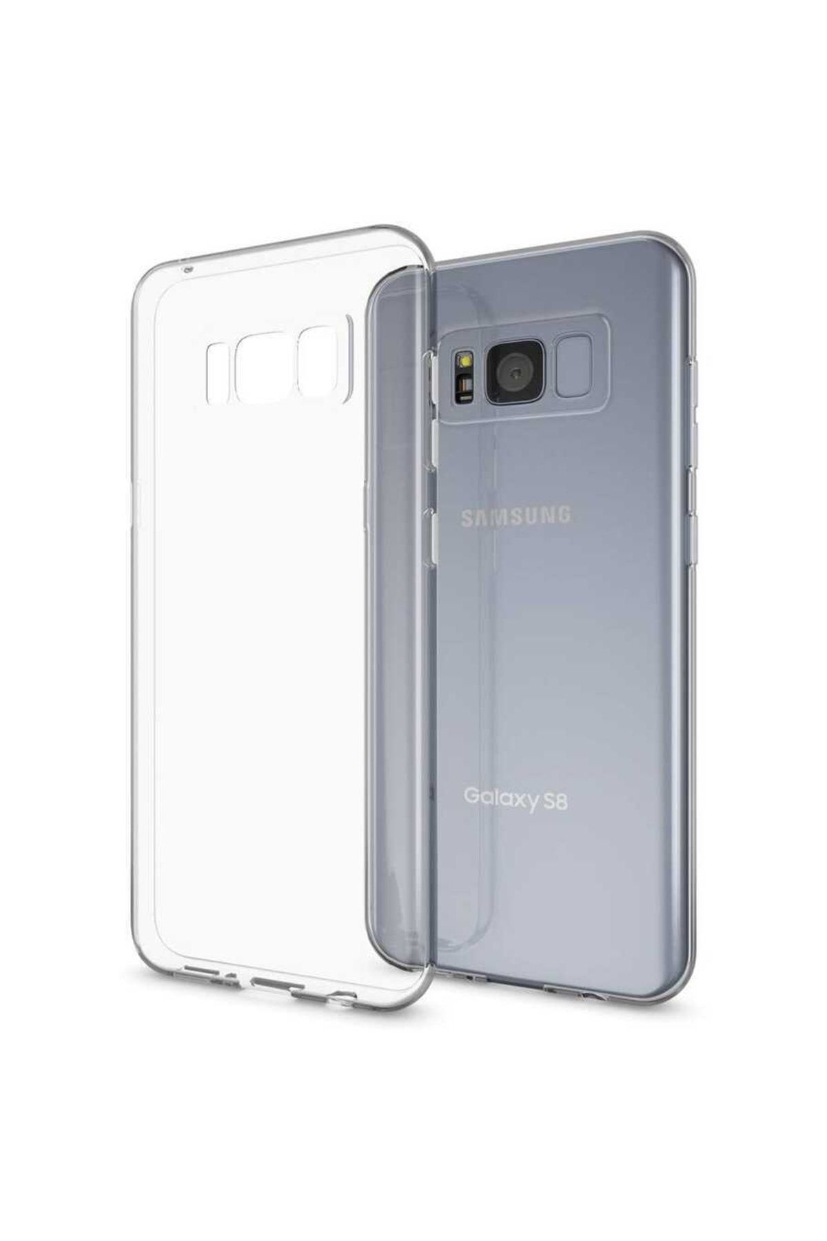 İncisoft Samsung Galaxy S8 Uyumlu Şeffaf Esnek Telefon Renk Gösteren Yumuşak Silikon Kapak Kılıf