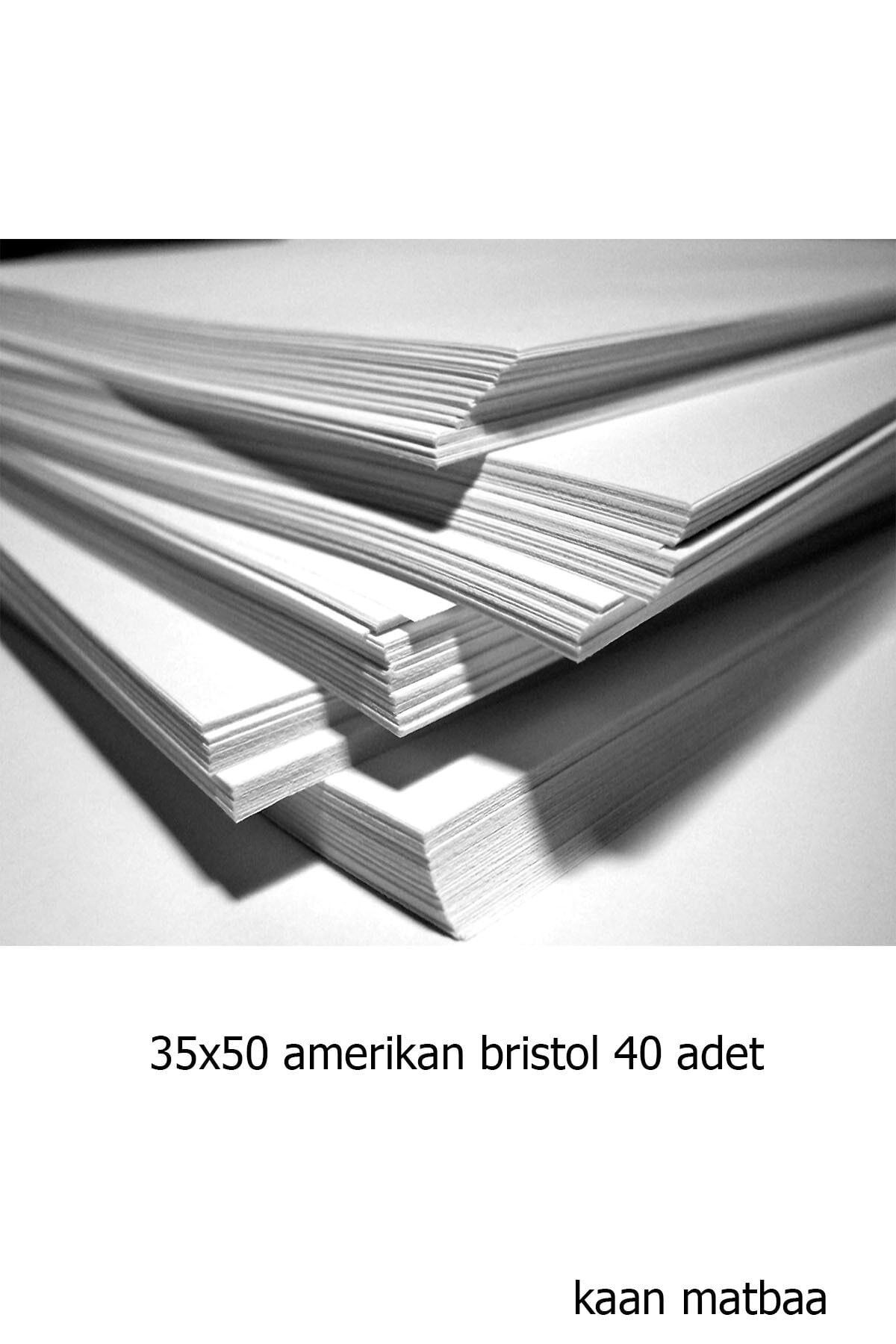 KAAN MATBAA 40 Adet 35x50 400 gr Amerikan Bristol Kağıt Karton
