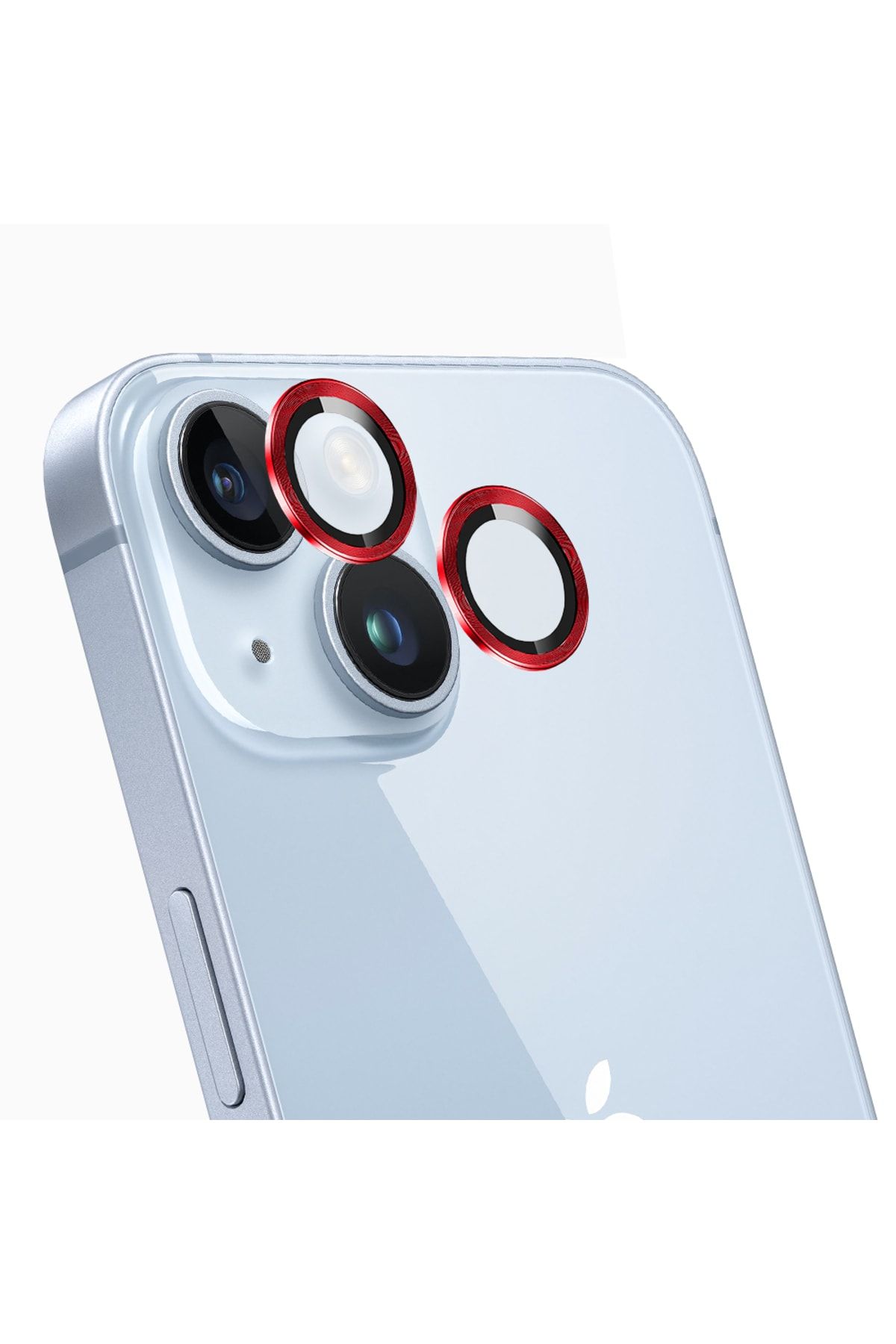 Bufalo Iphone 14 / 14 Plus Kamera Lens Koruyucu Cam Metal Kenarlı 2li Set