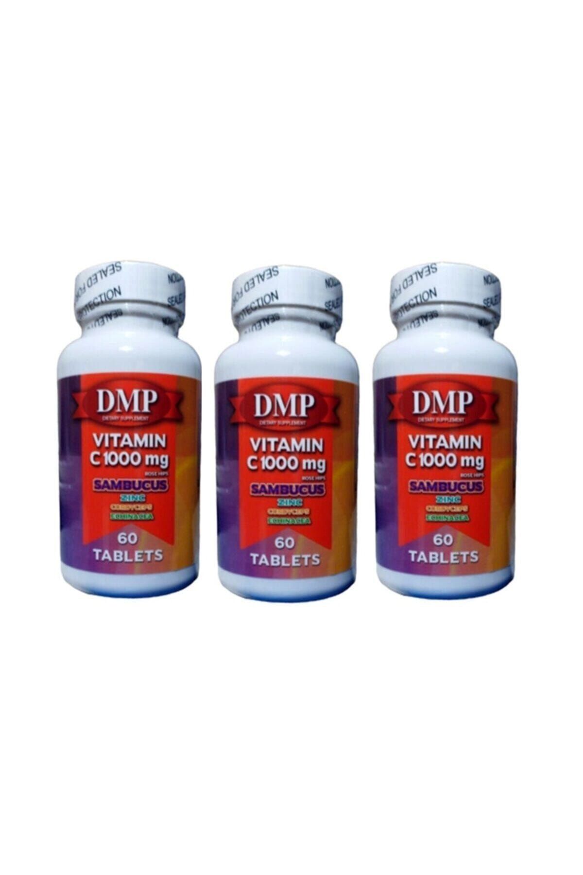 DMP Vitamin C 1000 Mg Çinko Kara Mürver Cordyceps Ekinezya 60 Tablet 3 Adet C Vitamini
