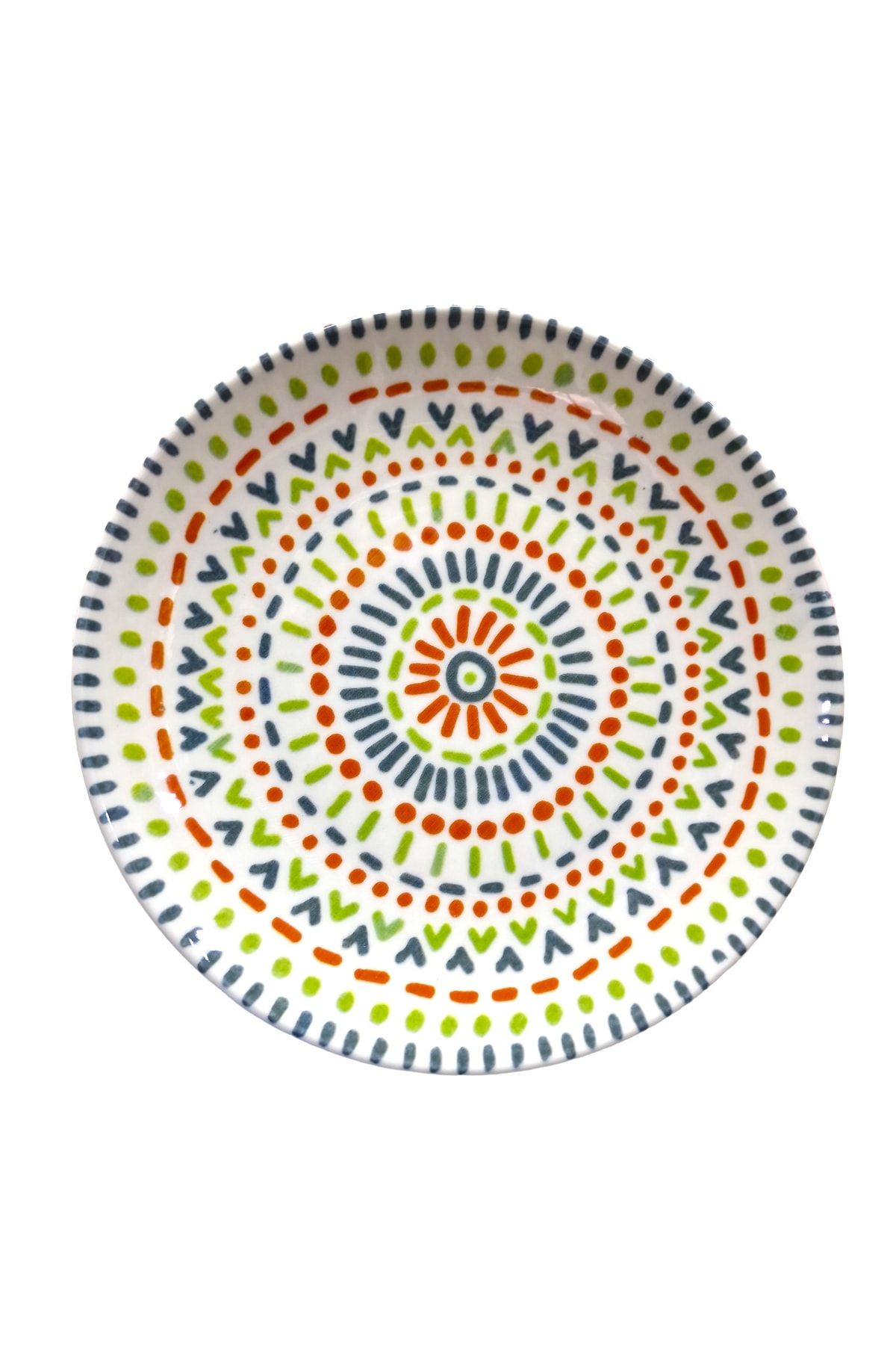 Matar Endüstriyel Mutfak Ekipmanları Porselen Dekoratif Desenli 25,5cm Servis Tabağı