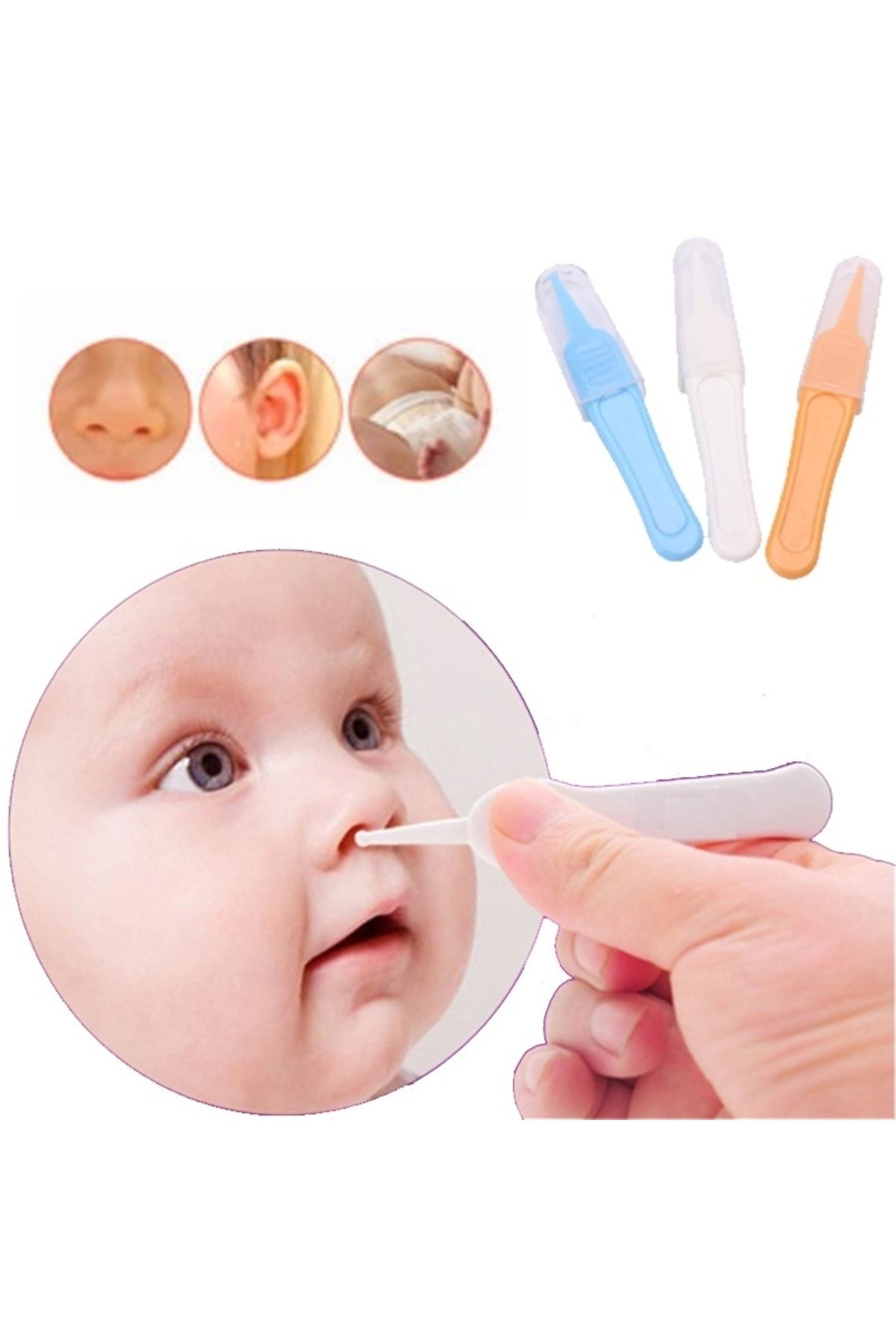 KdrElektronik Bebek Burun Kulak Göbek Temizleme Cımbızı 1 Adet