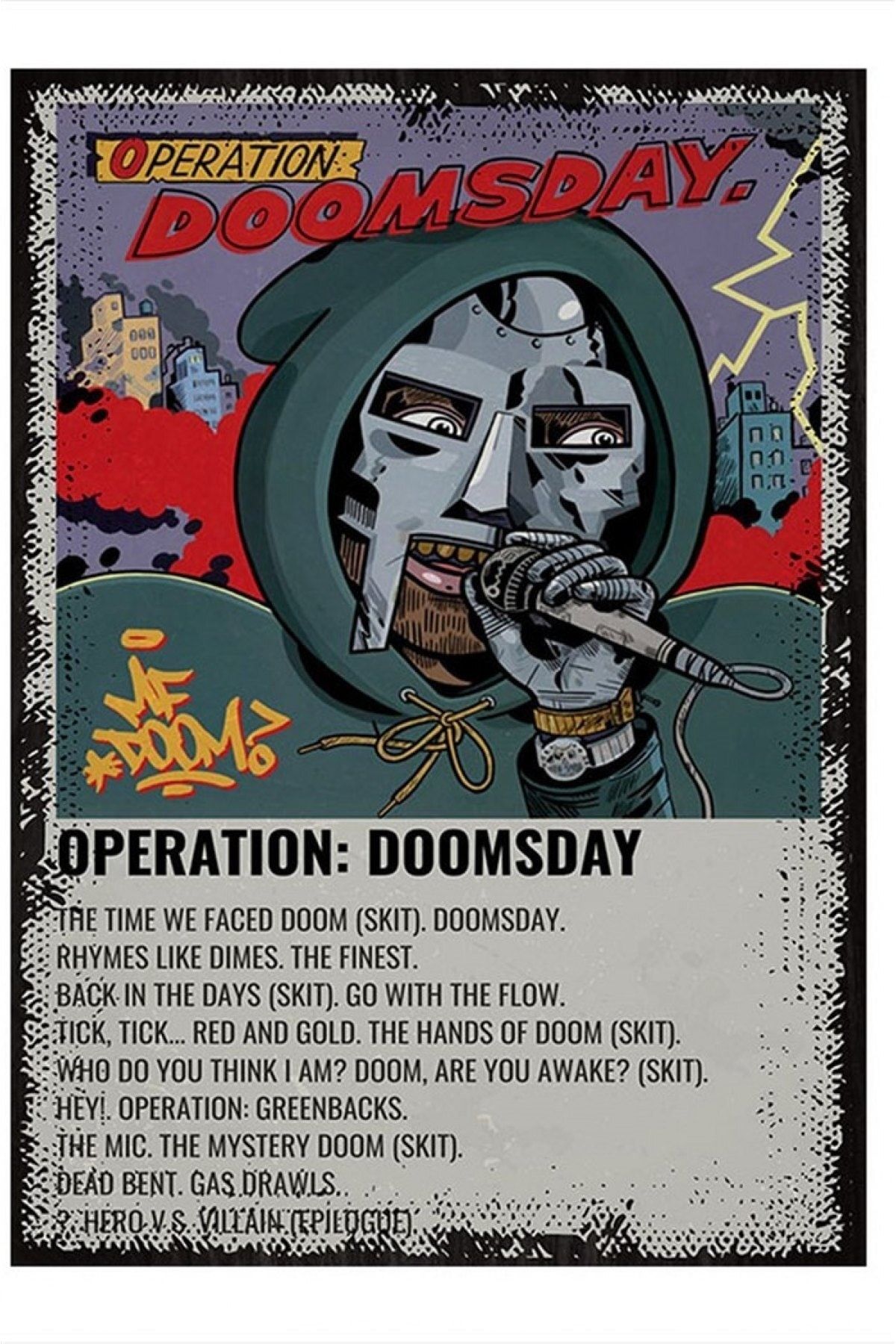 ekart Mf Doom Müzik Poster Desenli Mdf Tablo 15cmx 22cm