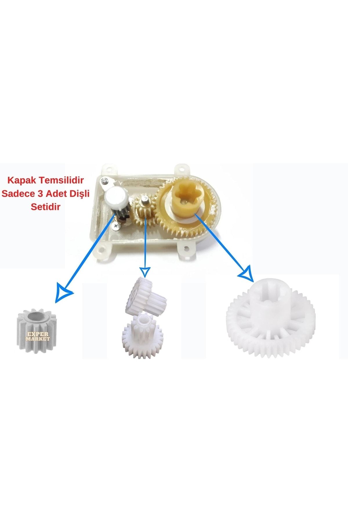 Karaca E 63 Hbs E 64 Hbs Blender Dişli Kutusu Tamir Dişli Seti ( 3 Adet Dişli )_0