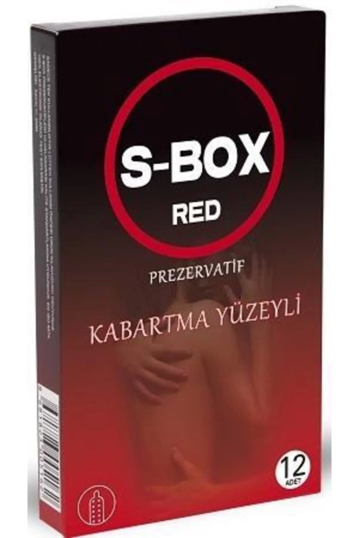 S-Box Red Kondom Kabartma Yüzeyli Prezervatif 12li 1 Paket