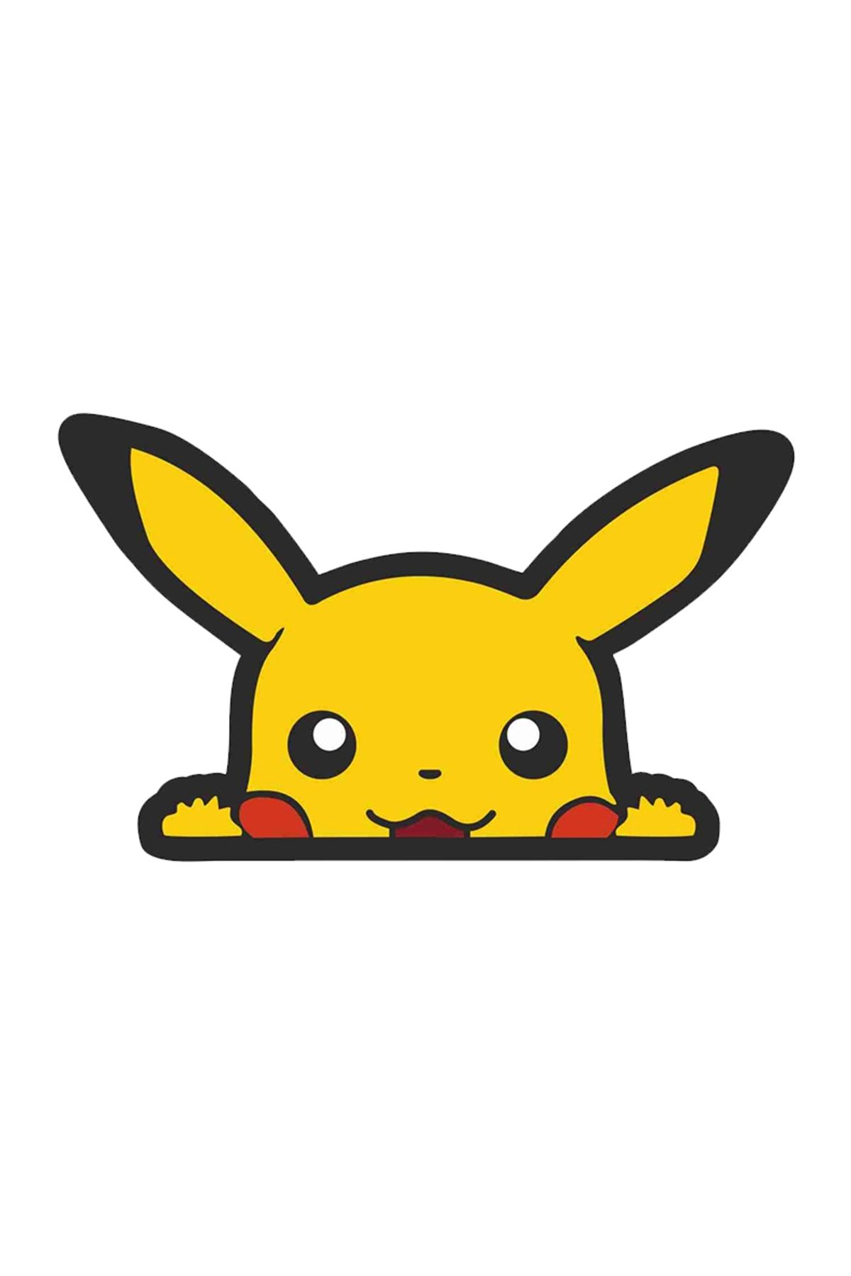 MegaSticker Pikachu Motorsiklet, Laptop, Kask, Araba Sticker 14x9 Cm