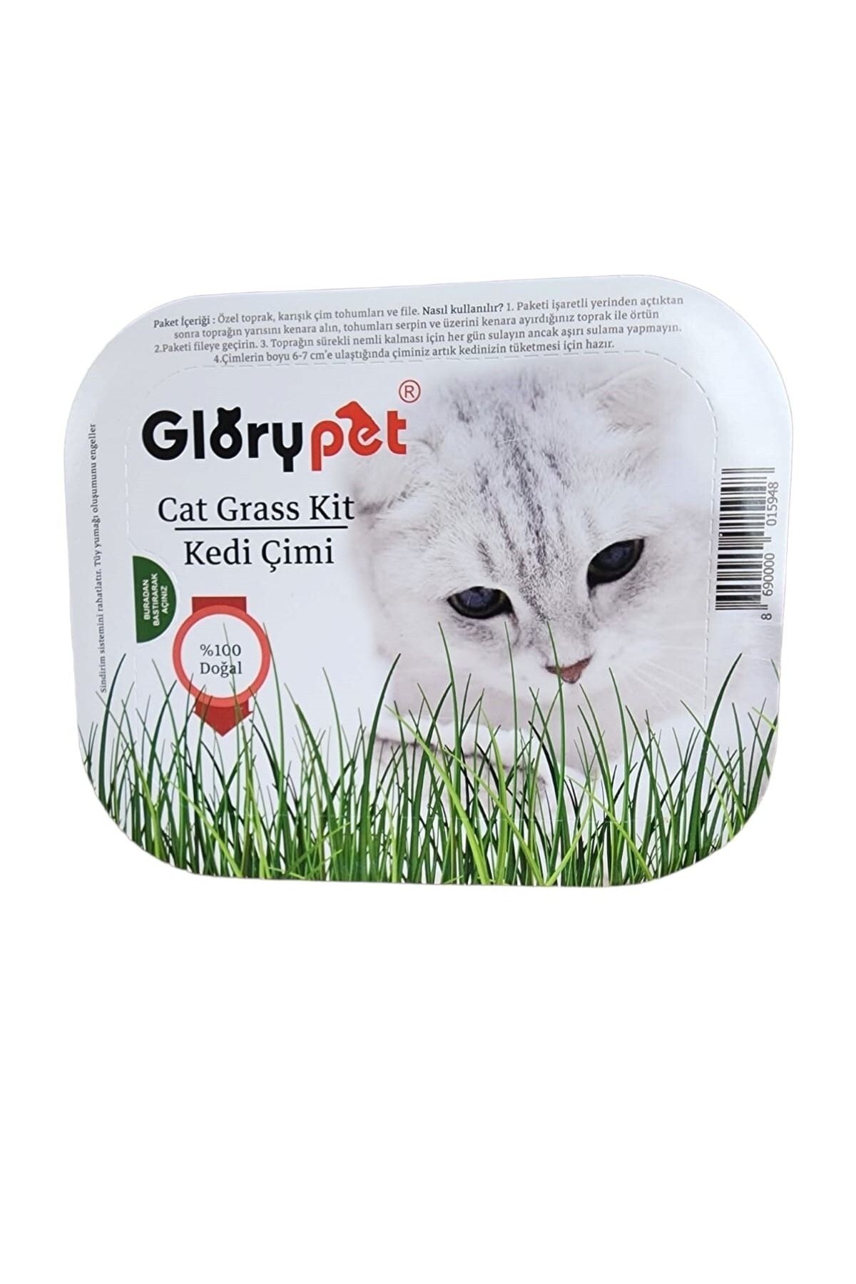 Magic Sand Gıory Pet Cat Grass Kit %100 Doğal Fileli Kedi Çimi (tüy Yumağı Önleyici)