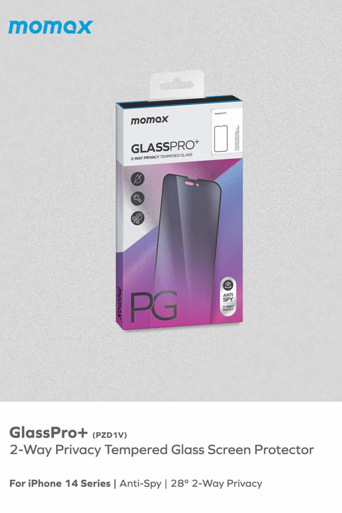 Momax Iphone 14 Pro Max Uyumlu Glasspro+ Privacy Hayalet Ekran Koruyucu