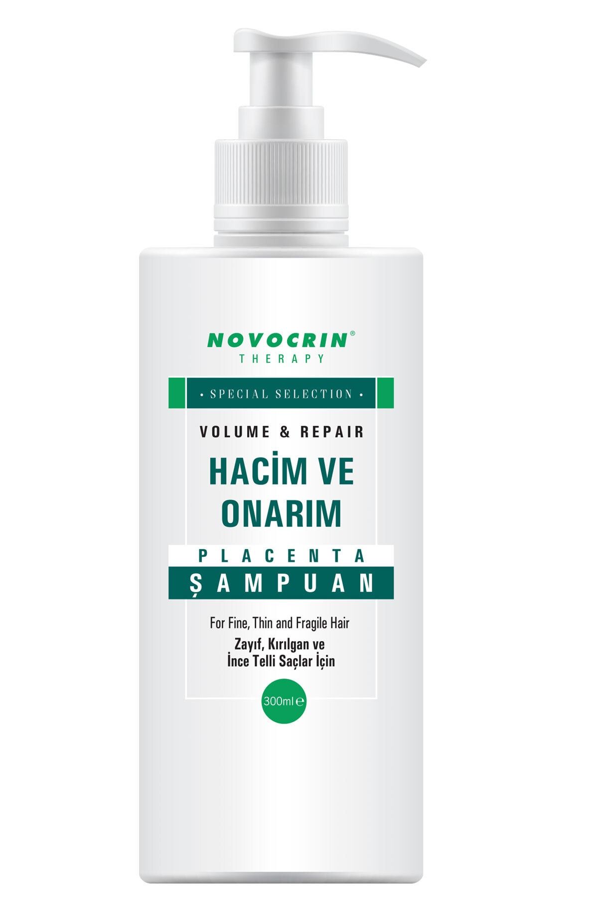Novocrin Placenta Zayıf Kırılgan Ve Ince Telli Saçlar Bakım Şampuanı 300 ml