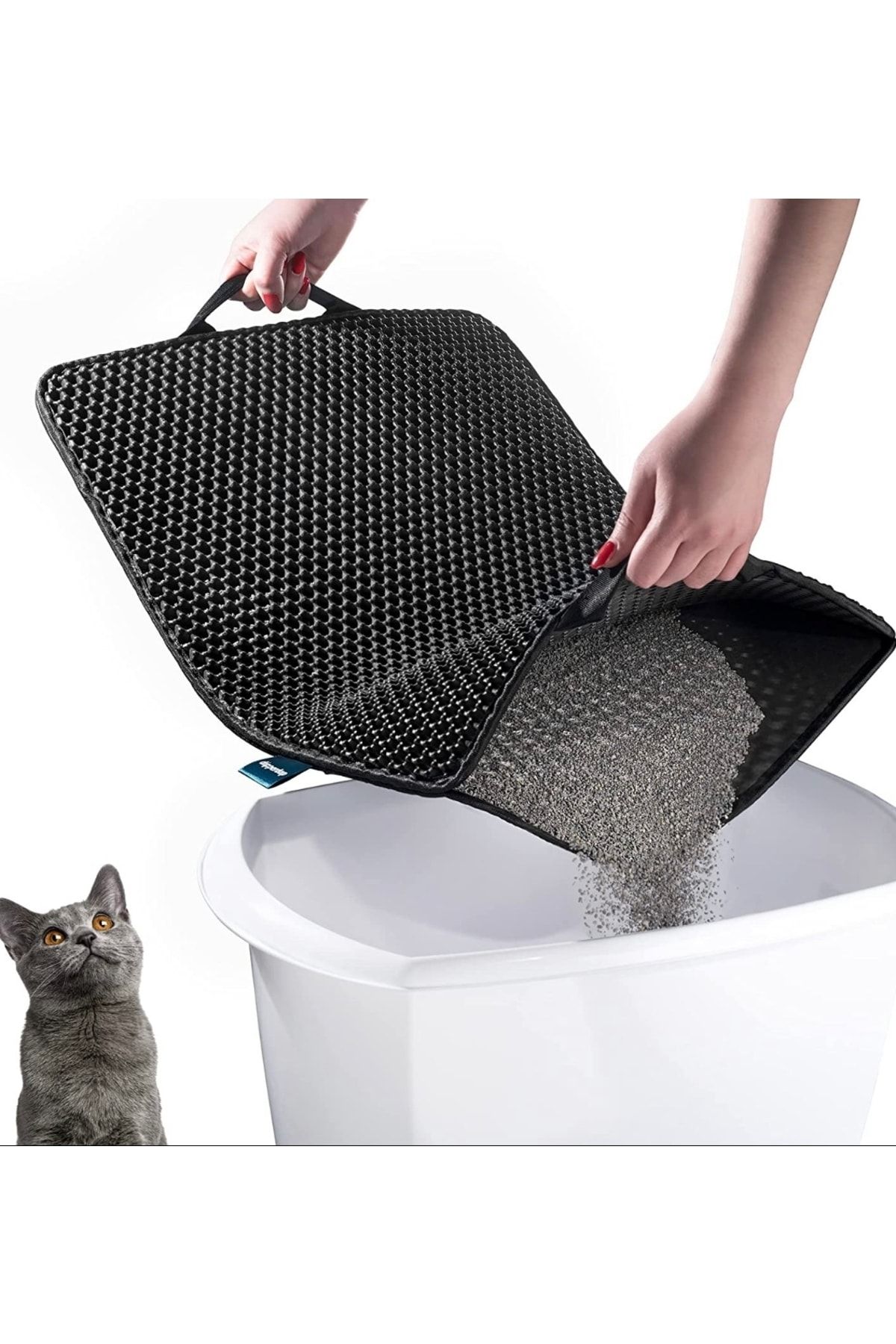 EnPet Elekli Kedi Tuvalet Önü Paspası Kedi Kumu Paspası