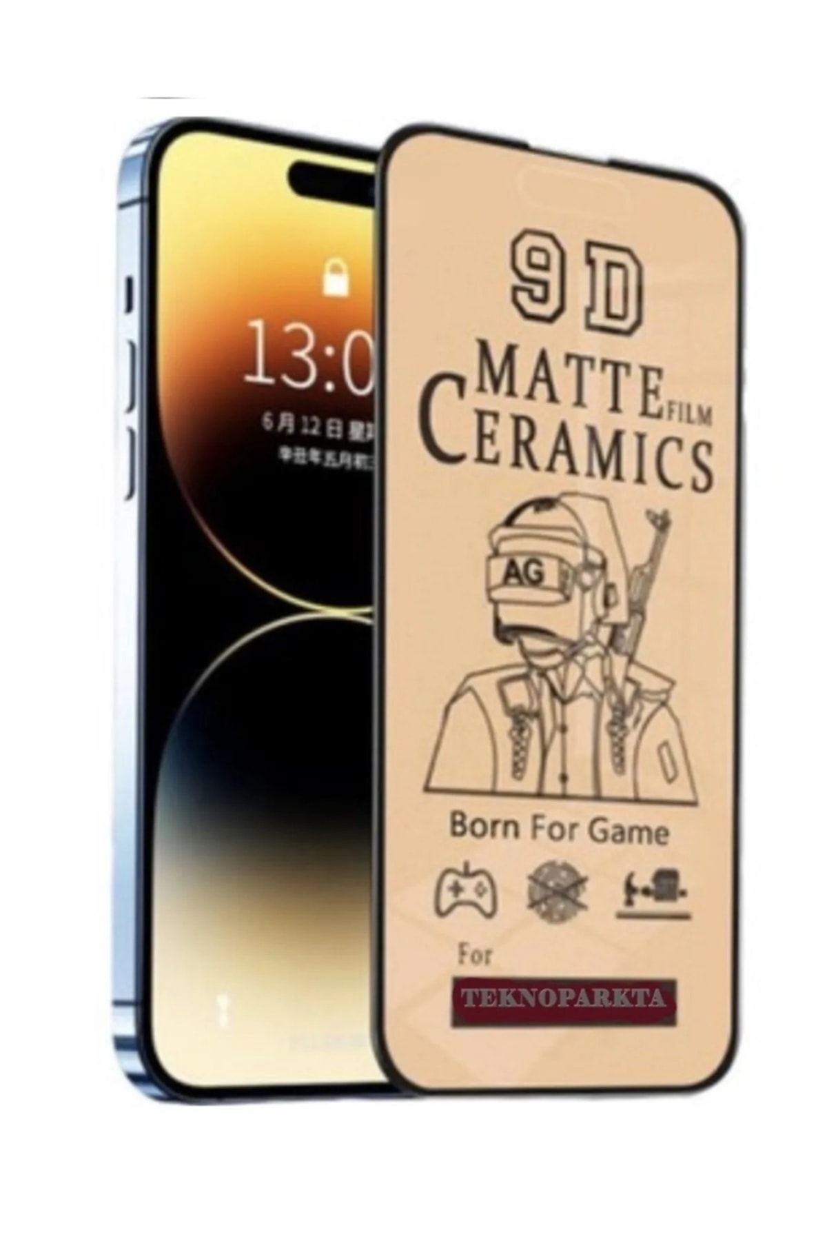 MCASERING Iphone 13 Pro Max Mat Seramik Cam Nano Esnek Kırılmaz Full Tam Kaplayan Ekran Koruyucu