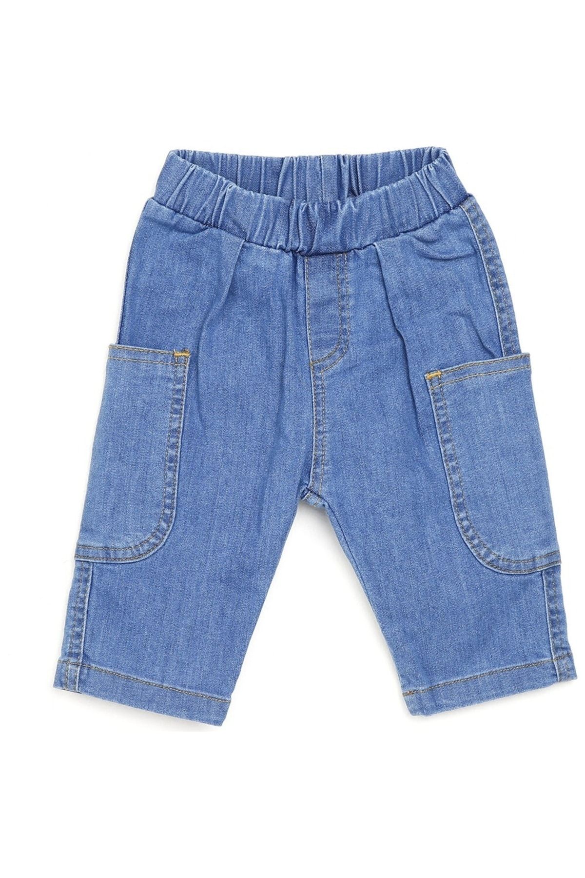 HelloBaby Basic Kız Bebek Lastikli Denim Pantolon