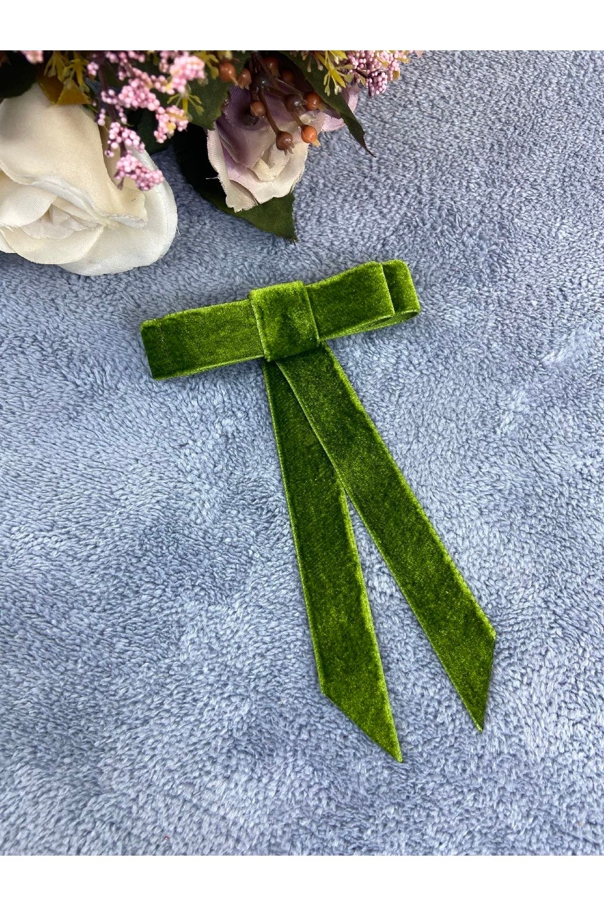 Hobigram Yağ Yeşili Kadın Broş Yaka Aksesuarı Yaka Kurdelesi Kıyafet Aksesuarı Yaka Broşu