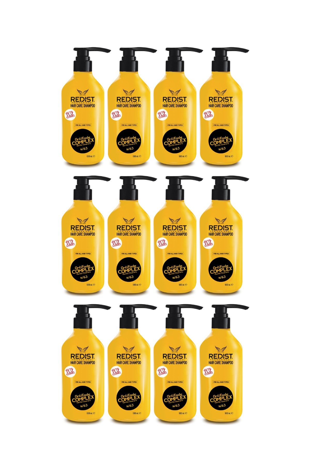 Redist Tuzsuz Saç Bakım Şampuanı 1000 ml 12 Adet Eko Paket