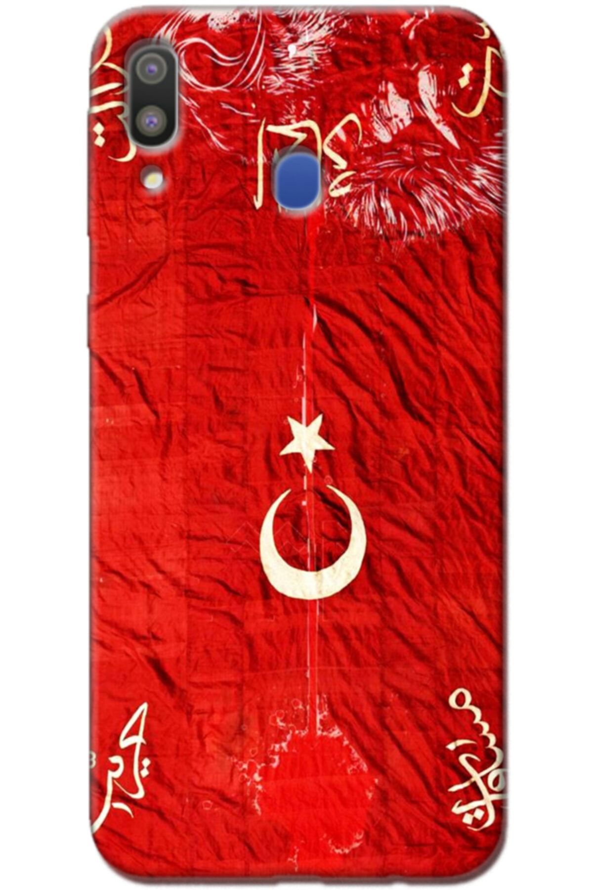 Turkiyecepaksesuar Samsung Galaxy M20 Kılıf Silikon Baskılı Desenli Arka Kapak