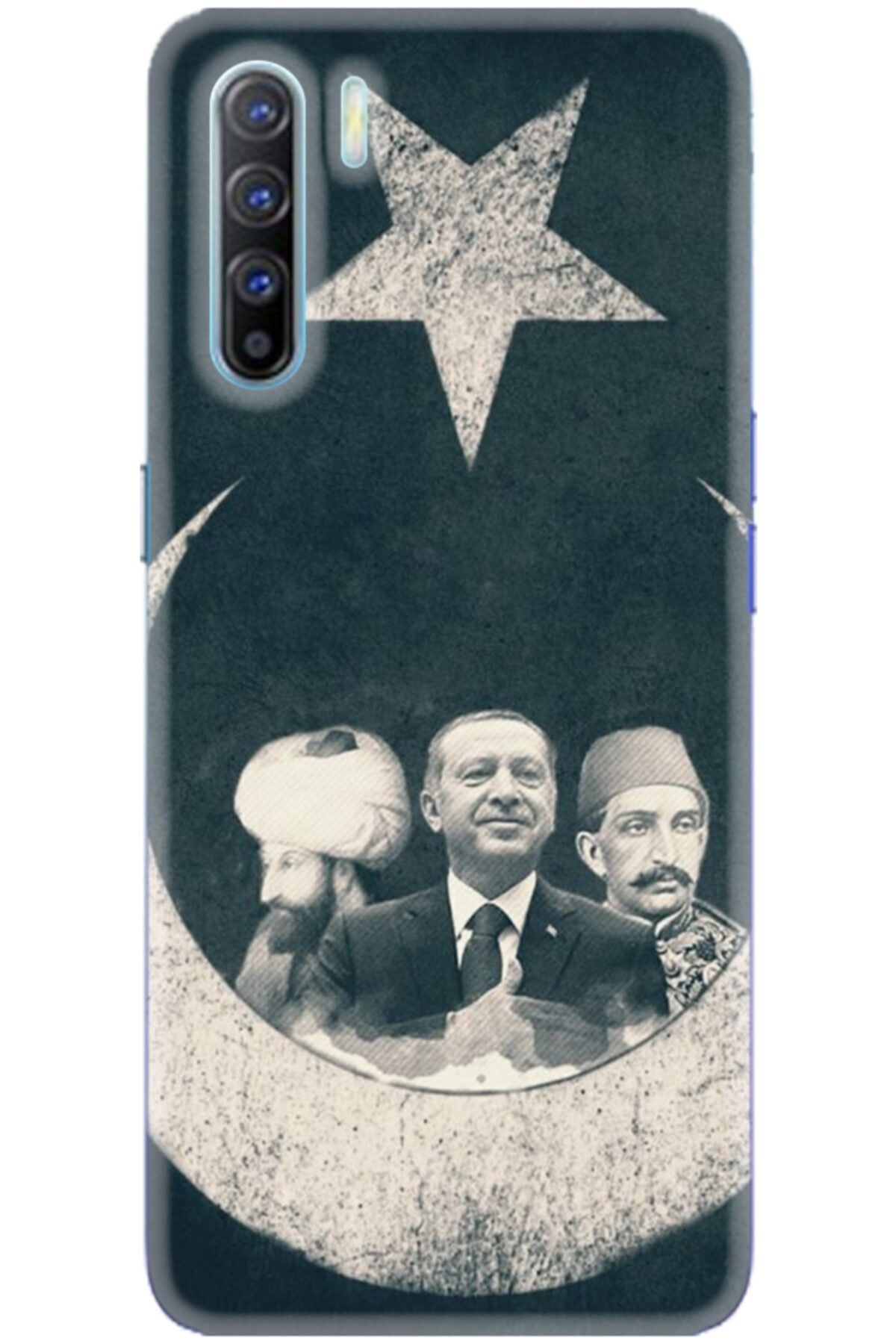 Turkiyecepaksesuar Oppo A91 Kılıf Silikon Baskılı Desenli Arka Kapak