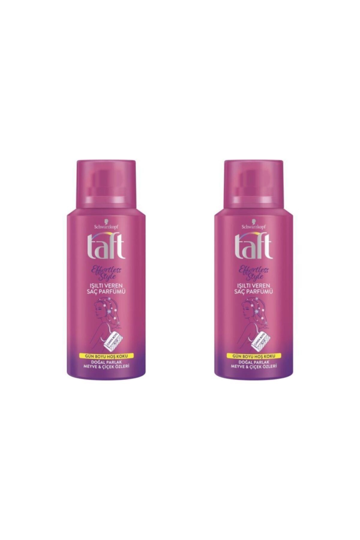 Taft Effortless Style Işıltı Veren Saç Parfümü 100 Ml X 2adet