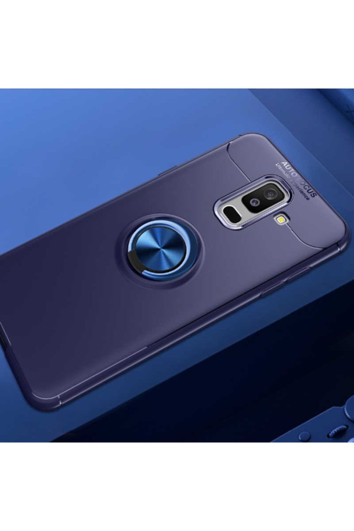 Anka Cep Cep Telefonu Aksesuarları Galaxy A6 Plus 2018 Kılıf Silikon Standlı Yüzüklü Mıknatıslı Kapak