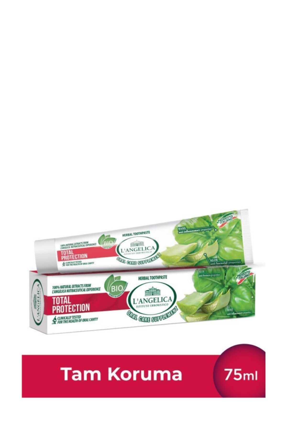Langelica Diş Macunu Tam Koruma - Herbal Toothpaste Total Protection 100 Natural Extracts Of Aloe 75ml