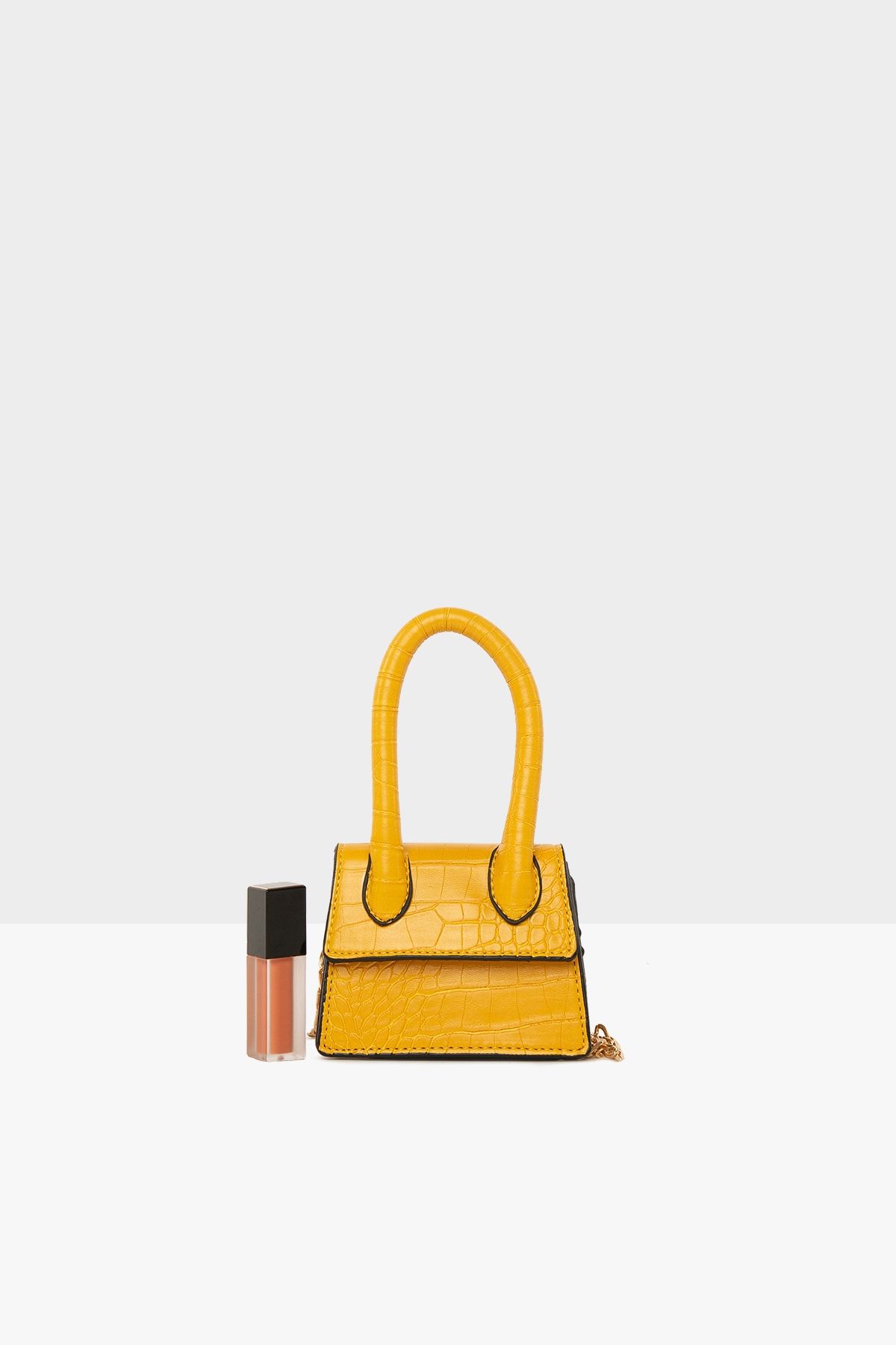 Bagmori Sarı Kadın Tek Saplı Mini Tasarım Çanta M000004830