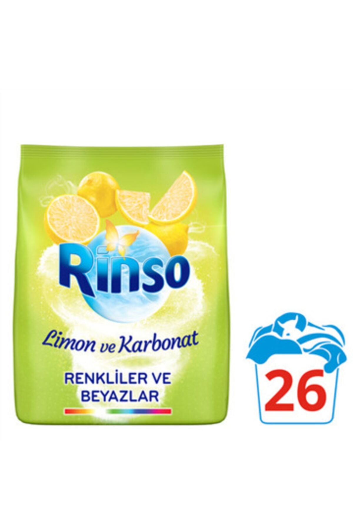 Rinso Limon ve Karbonat Renkliler ve Beyazlar İçin Toz Çamaşır Deterjanı 4 kg 26 Yıkama