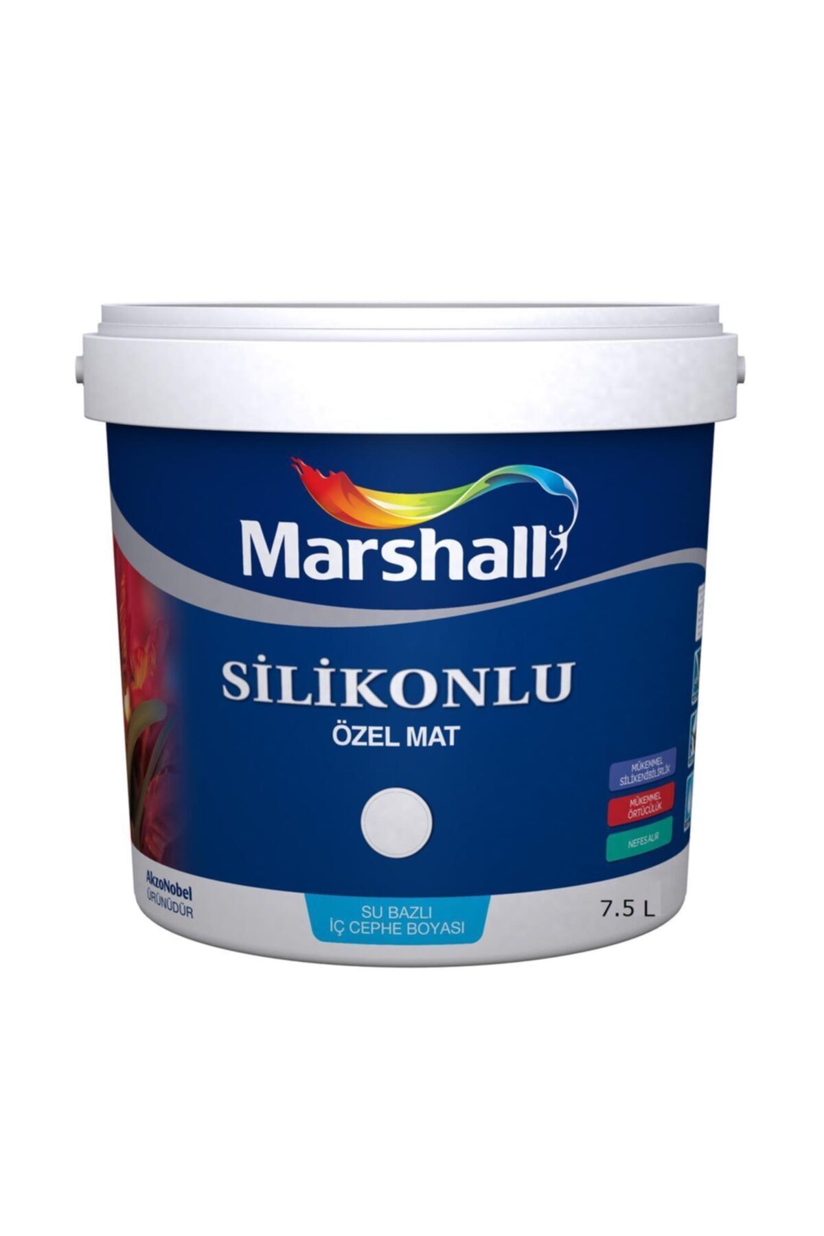 Marshall Silikonlu Özel Mat Iç Cephe Boyası 7.5 Lt. (10 Kg) Tütsü