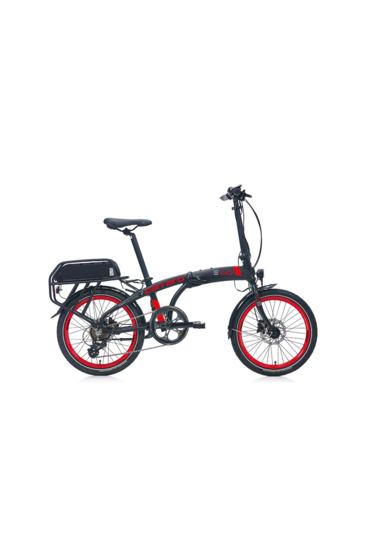 Carraro Mat Sıyah Unısex Katlanır Elektrikli Bisiklet 285h 7-v Hd