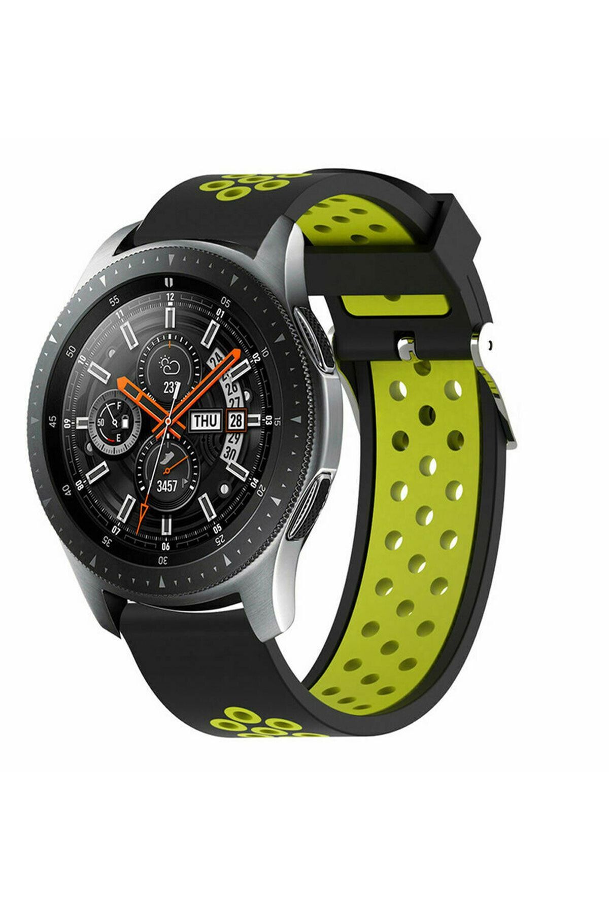 TahTicMer Samsung Galaxy Watch 46mm Sm-r800 Silikon Kordon Kayış Renkli
