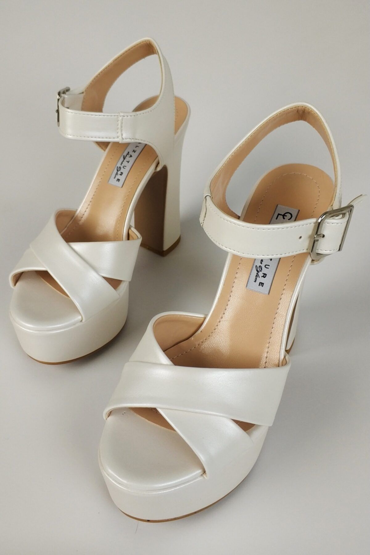 CL CALZATURE Kadın Sedef Kalın Topuk Platformlu Kadın  Ayakkabı