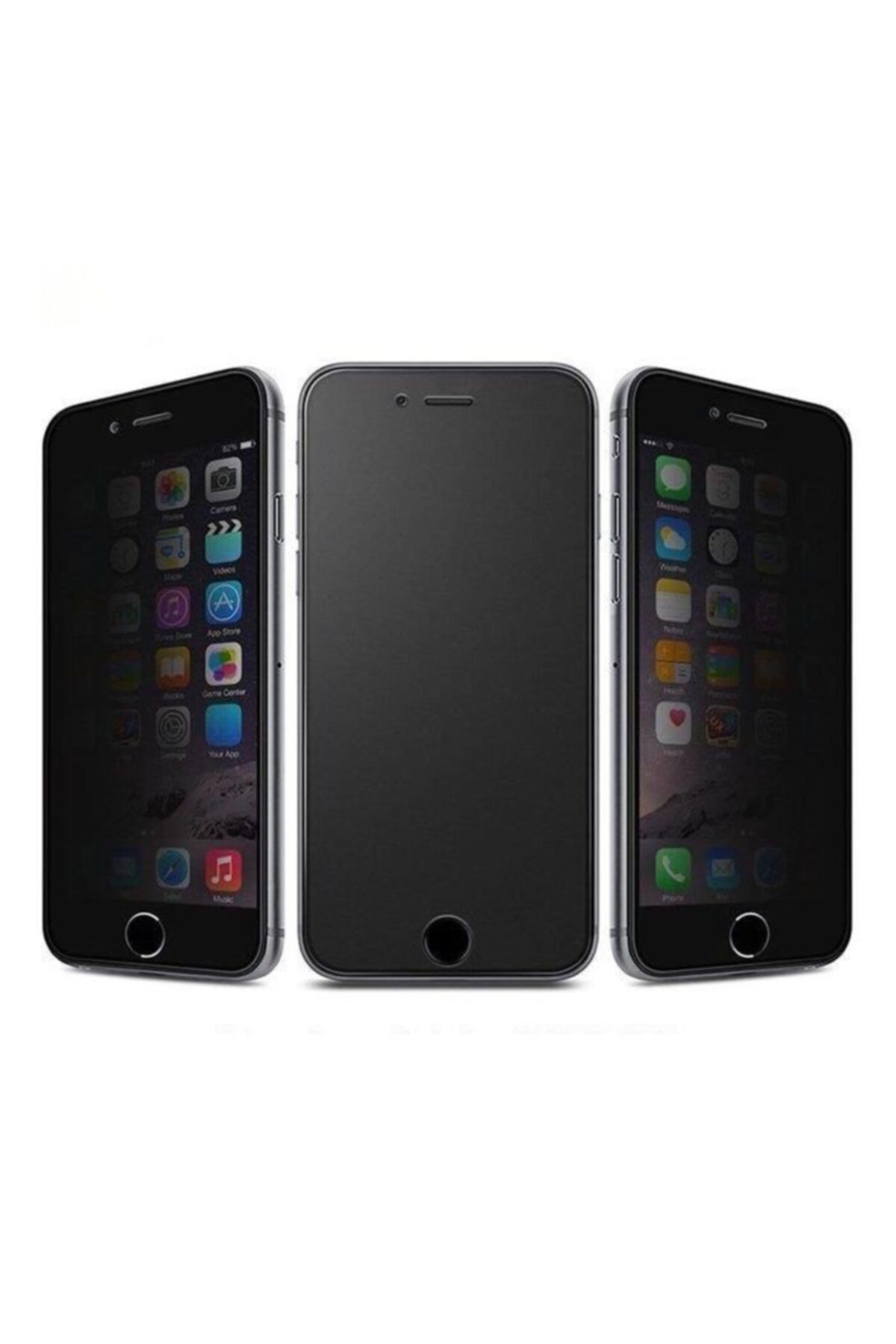 Doganshop Iphone 8 Plus Hayalet Cam 9d Gizli Ekran Koruyucu Cam Tam Kaplama Siyah