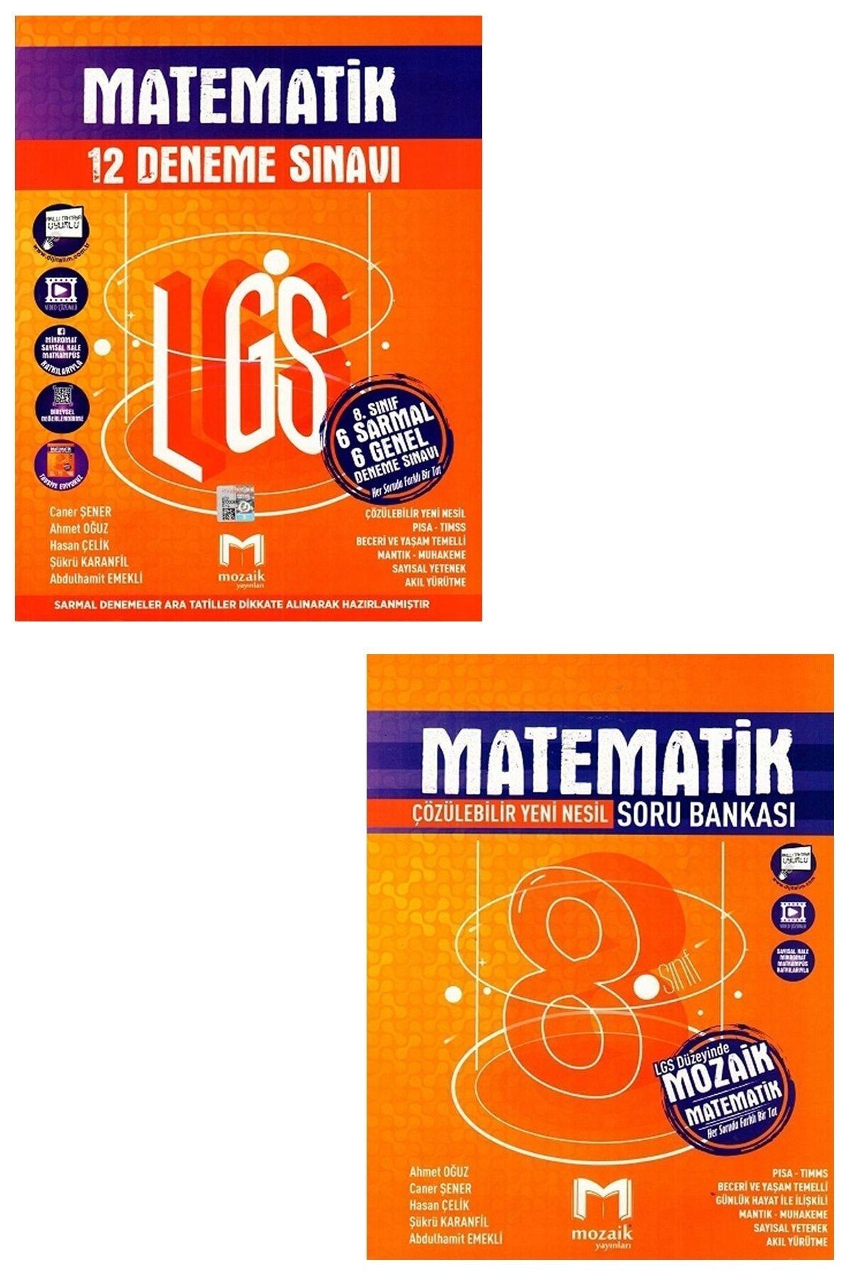 Mozaik Yayınları Lgs Matematik Deneme Sınavı + 8. Sınıf Matematik Soru Bankası Set