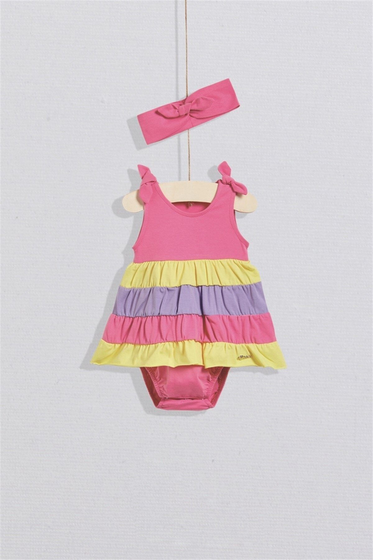 Wogi Baby Kız Bebek Yazlık 2'li Elbiseli Set