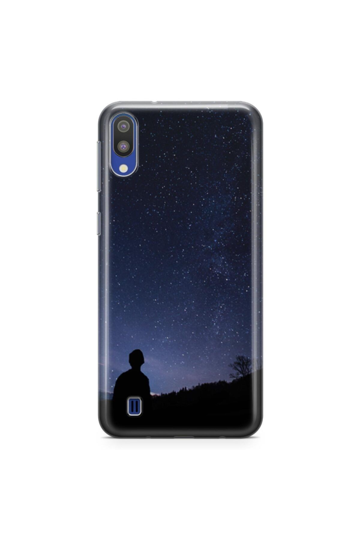 Zipax Samsung Galaxy M10 Kılıf Karanlık Gece Desenli Baskılı Silikon Kilif - Mel-105448