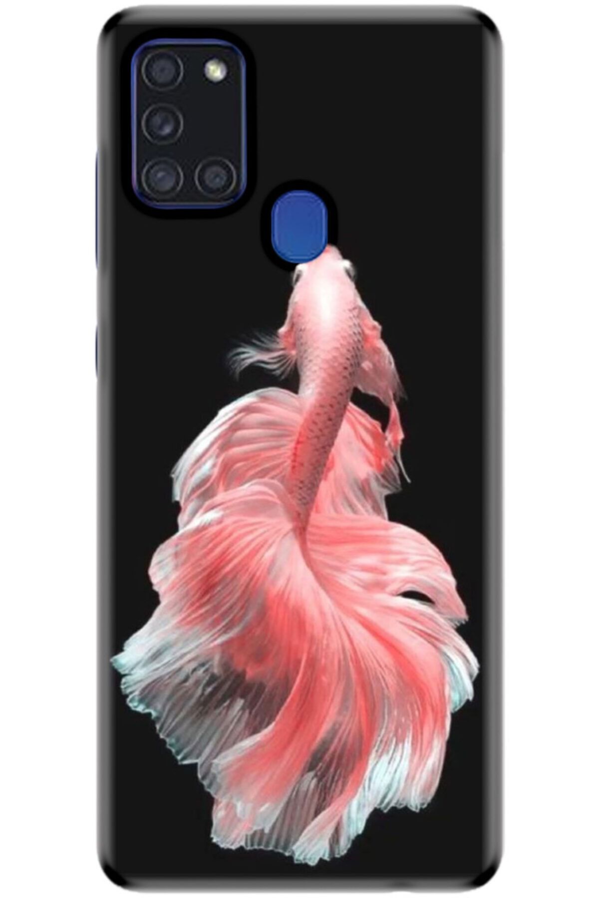 Turkiyecepaksesuar Samsung Galaxy A21s Kılıf Silikon Baskılı Desenli Arka Kapak