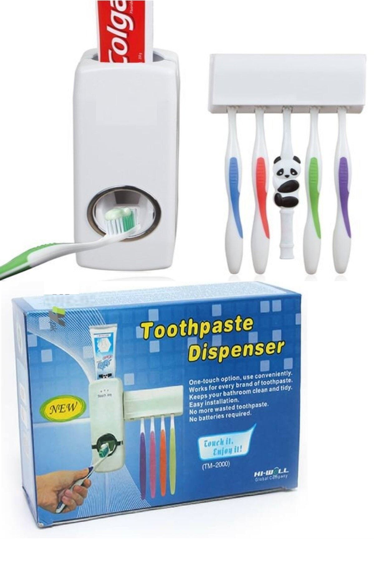RoseRoi Otomatik Diş Macunu Sıkacağı Ve 5 Adet Diş Fırçalığı