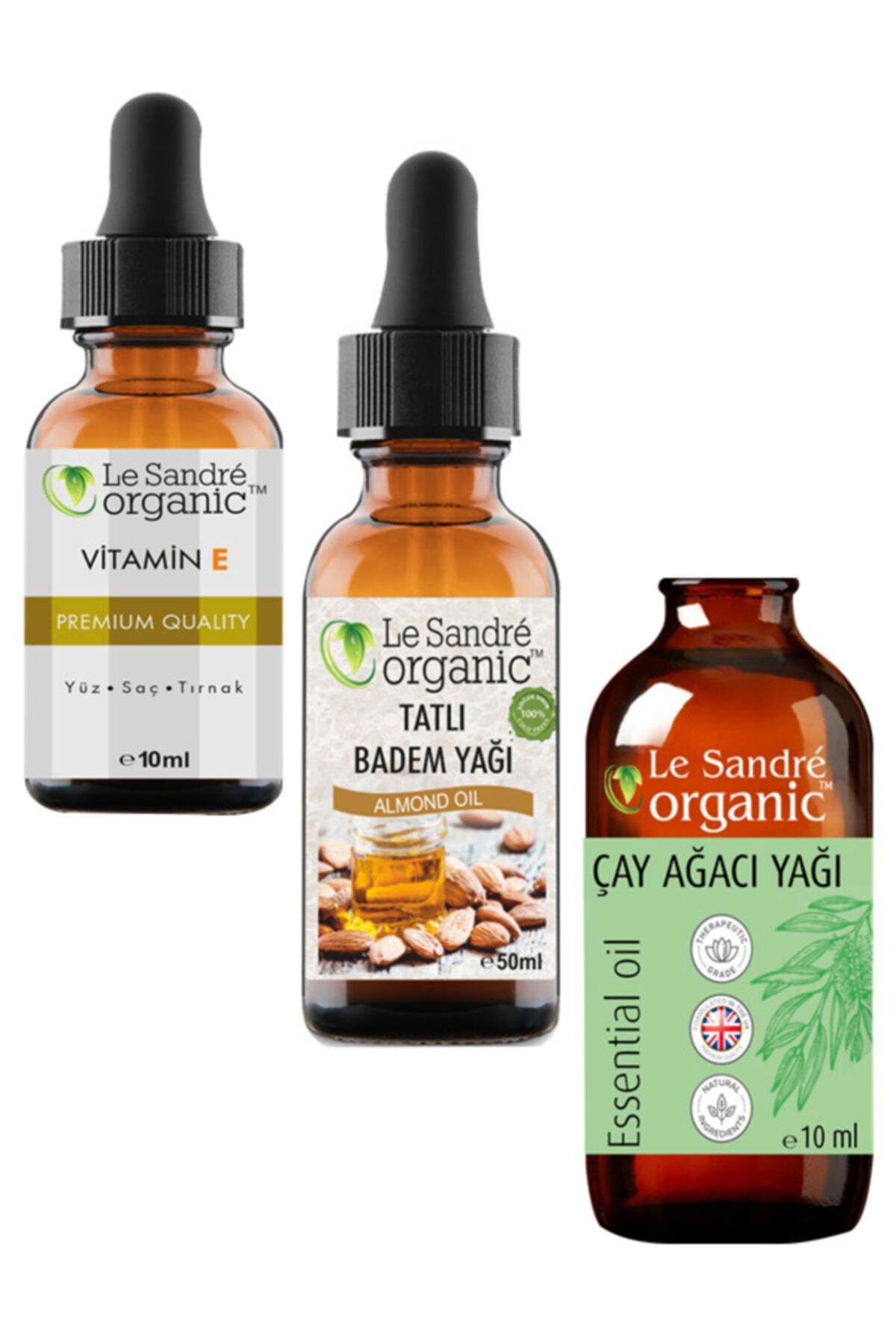 Le'Sandre Organics E Vitamini & Tatlı Badem Yağı & Çay Ağacı Yağı