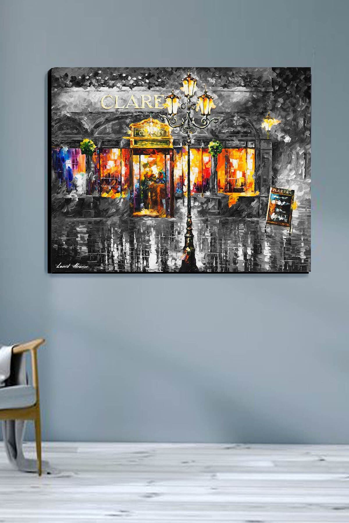 ColorVision Cafe Clare Leonid Afremov Kanvas Tablo 50x70