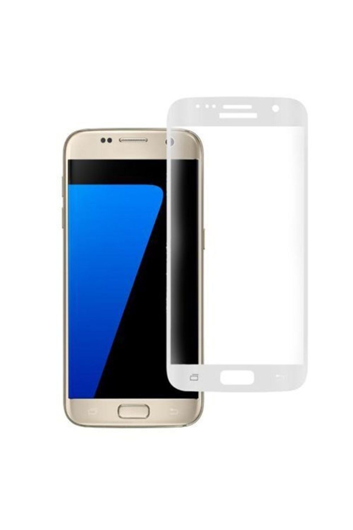 Bufalo Samsung S7 (g930) Kavisli 3d Cam Ekran Koruyucu Beyaz