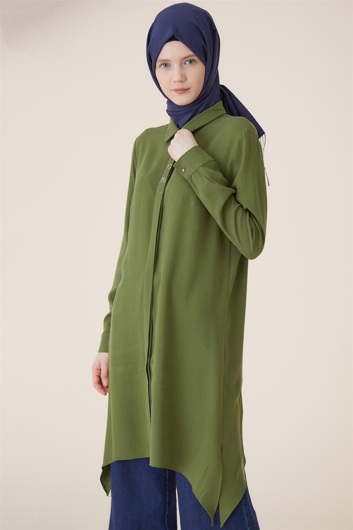 Kayra Kadın Yeşil Tunik Ky-a9-81049a-25