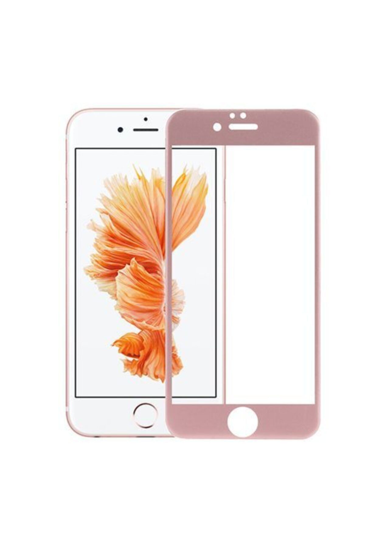 Bufalo Iphone 6-6s Rose Gold Kavisli 4D Cam Ekran Koruyucu
