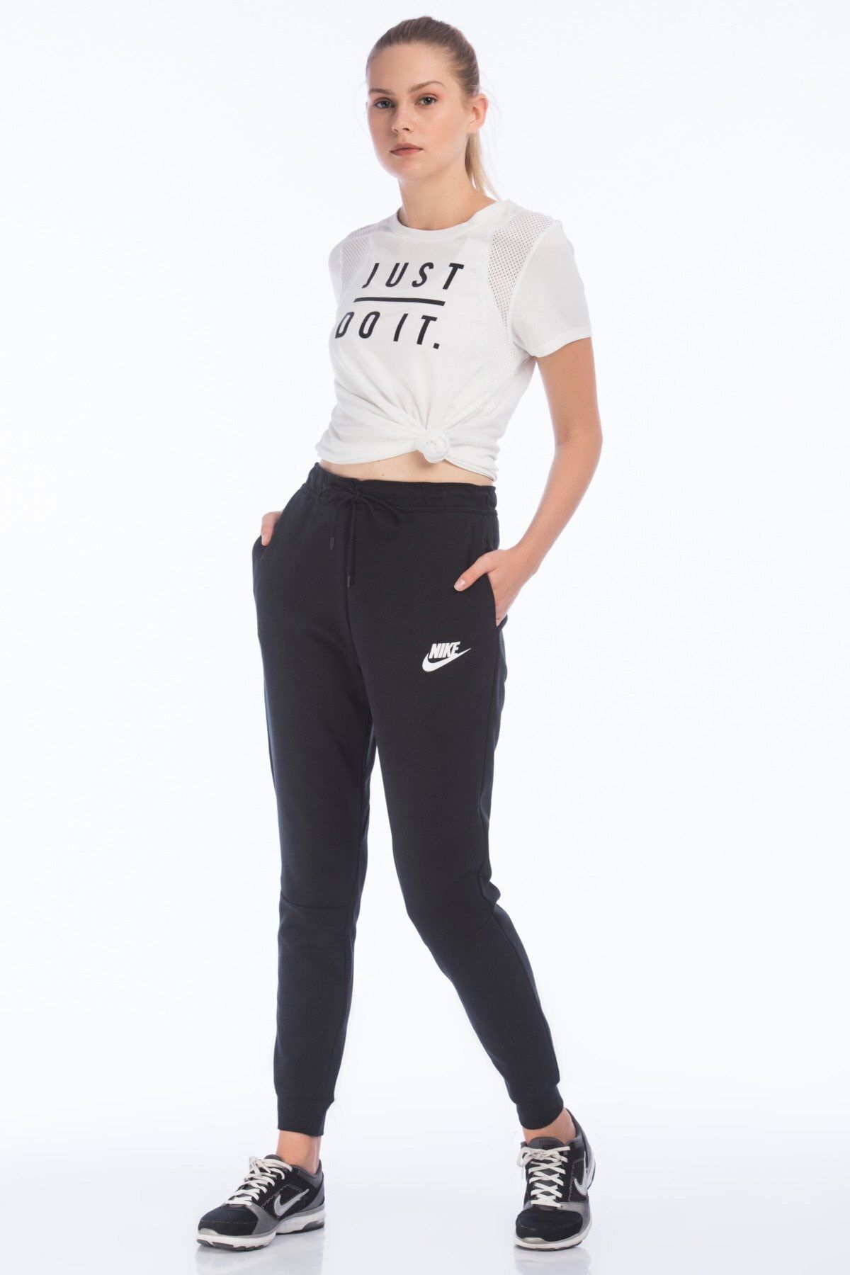 Nike Kadın Siyah Tek Alt Eşofman Altı