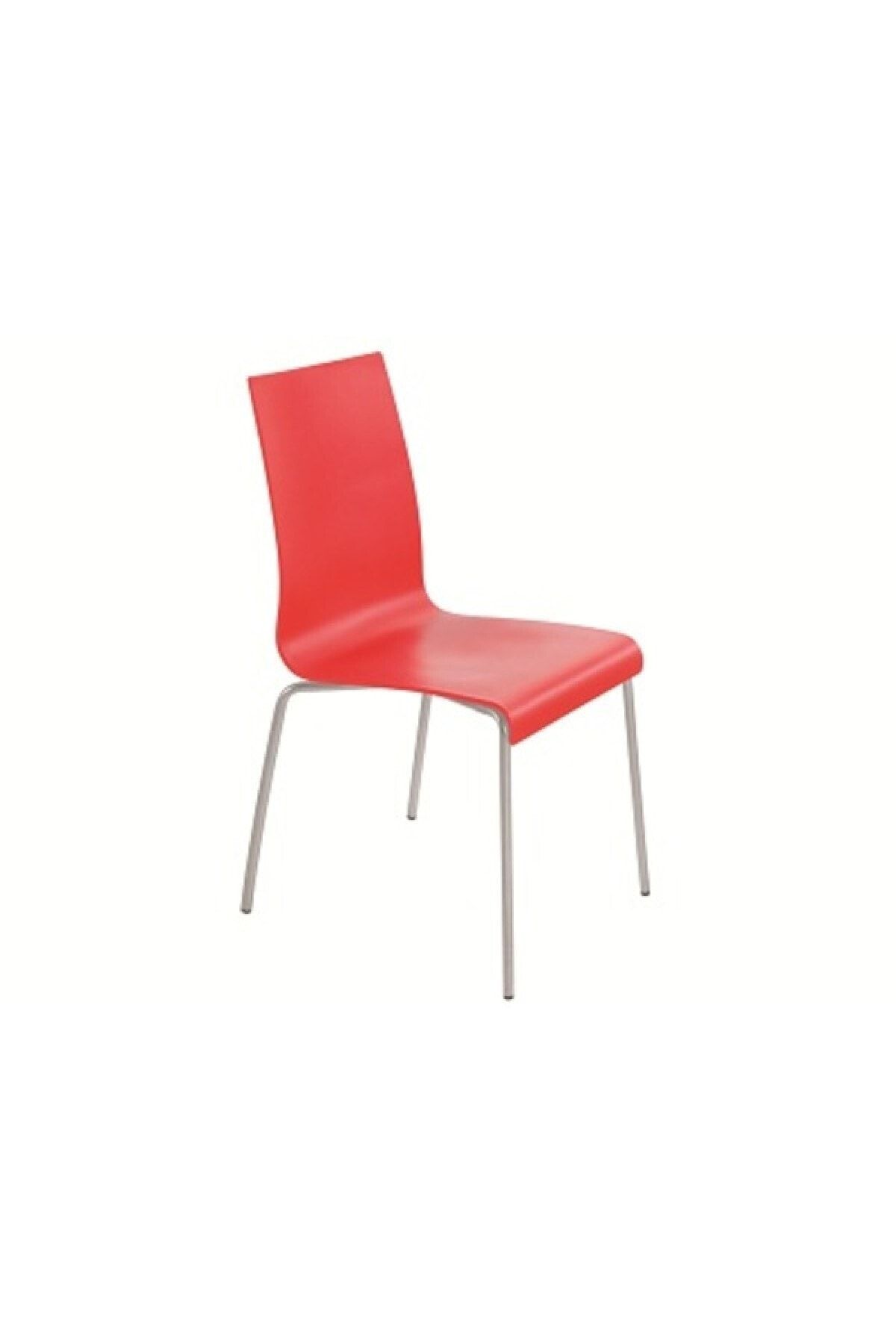 Papatya Kırmızı Gri Plastik Sandalye