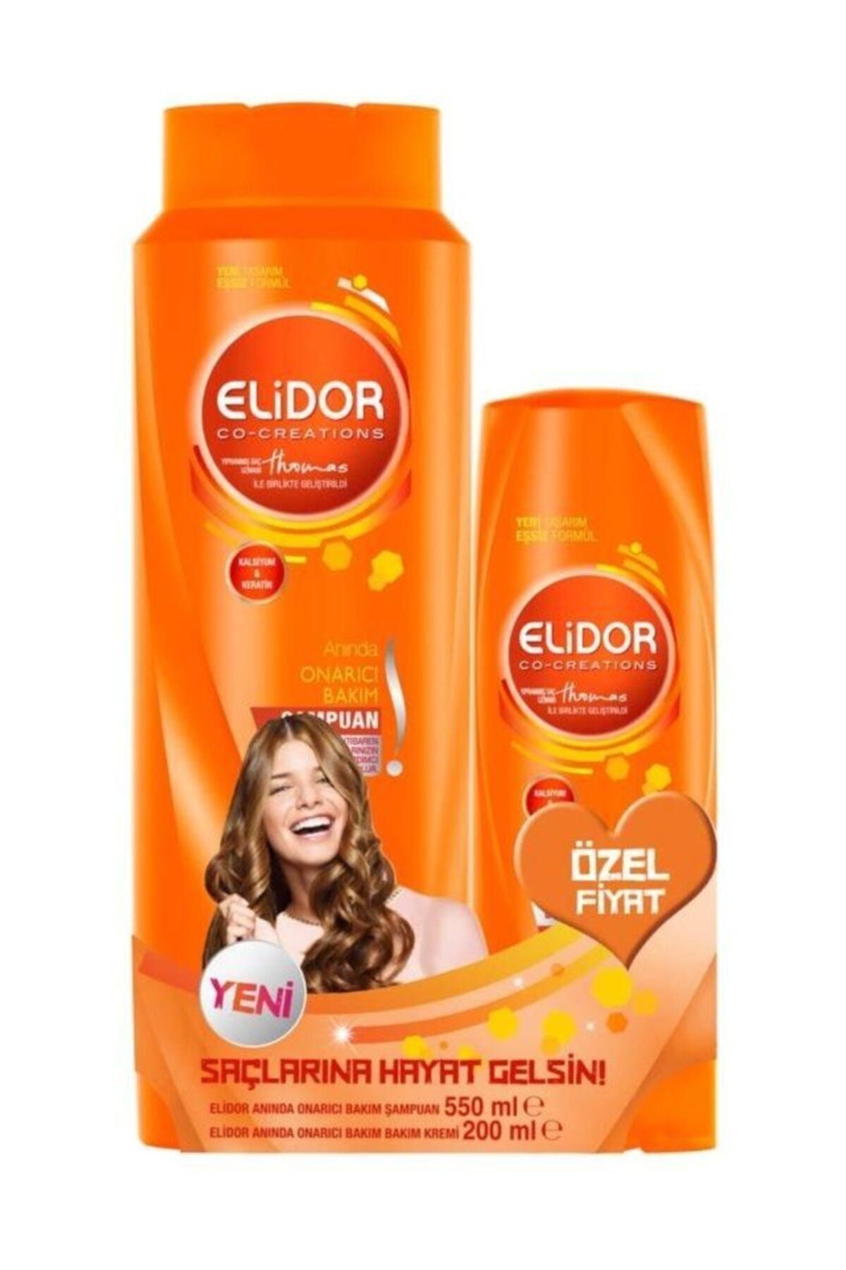 Elidor Anında Onarıcı Bakım Şampuan 500 ml + Saç Bakım Kremi 200 ml
