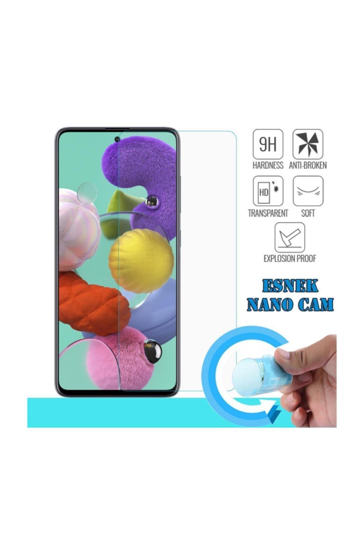 Kılıfist Galaxy A51 Zore Nano Micro Temperli Ekran Koruyucu Plastik Ve Cam Karışımı Plastik Ve Cam Karışımı
