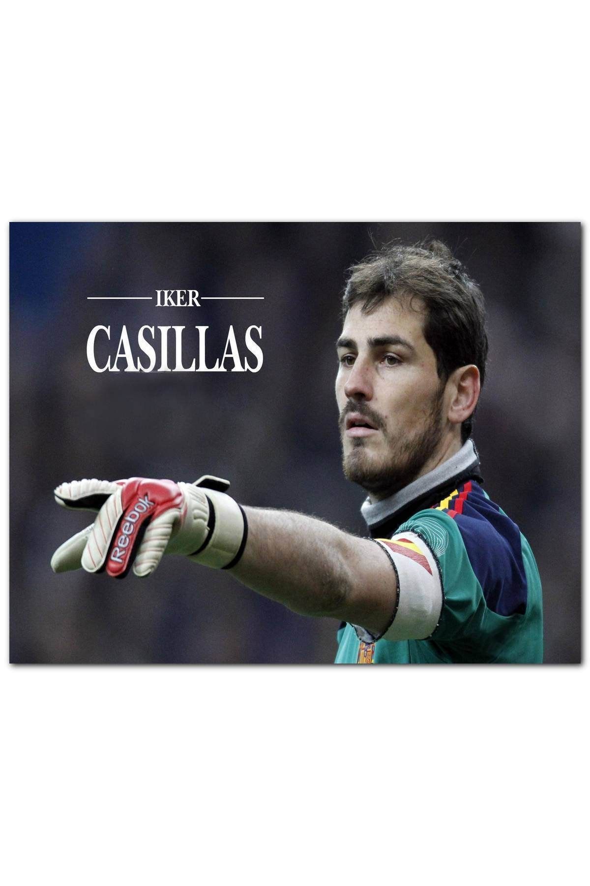 Cakatablo Ahşap Tablo Real Madrid Yıldızı Iker Casillas (50x70 Cm Boyut)