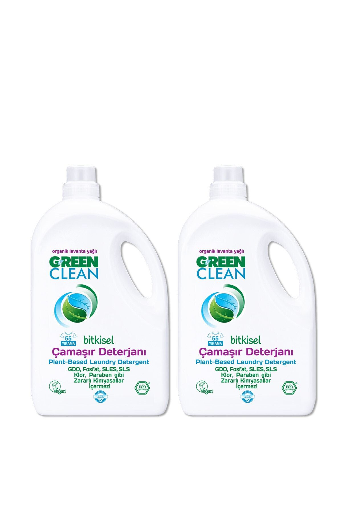 Green Clean Organik Lavanta Yağlı Bitkisel Çamaşır Deterjanı 2750 ml 2'li