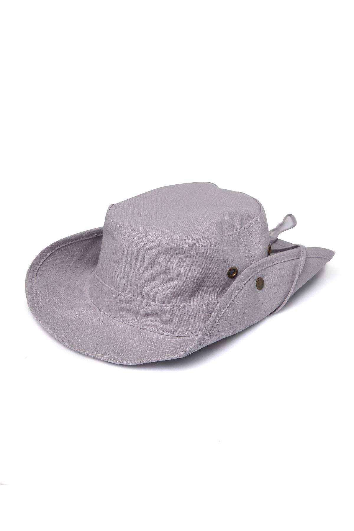 Genel Markalar Unisex Açık Gri Safari Şapka