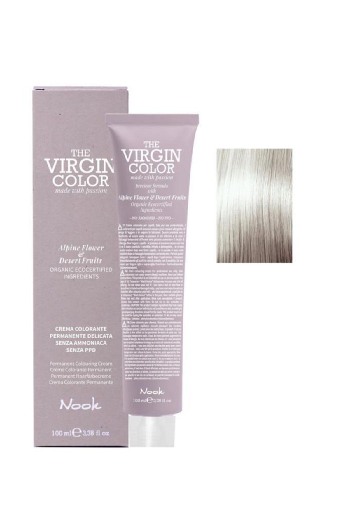 Nook The Virgin Color Amonyaksız Saç Boyası 12.1 Süper Açıcı Küllü 100 ml