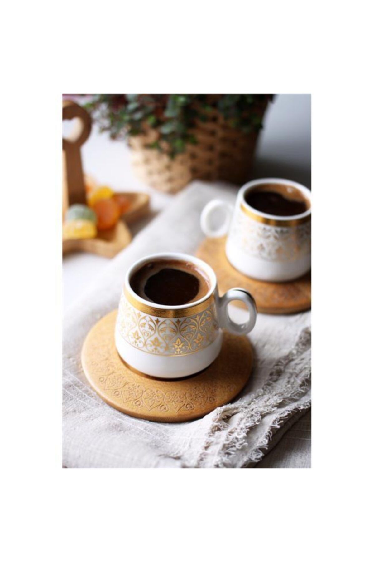 Bambum Ottoman - 2 Kişilik Altlıklı Kahve Seti